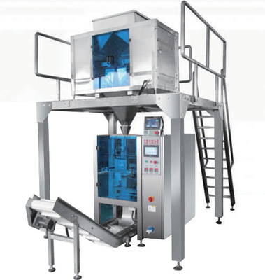 Vffs เครื่องบรรจุเม็ดอัตโนมัติขนาดกลาง 4 หัว Multihead Weigher Packer