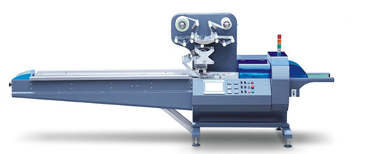 เครื่องบรรจุอาหารอัตโนมัติแนวนอนเครื่องบรรจุภัณฑ์ขนมเค้กบิสกิต