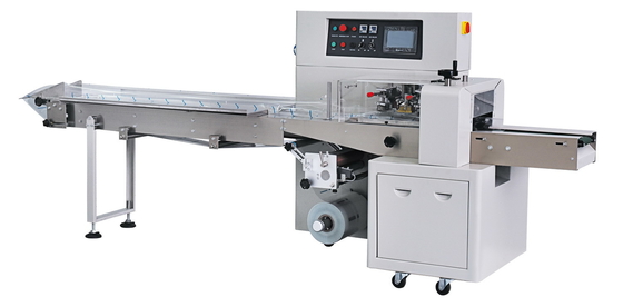 PLC เครื่องบรรจุแนวนอนแบบแนวนอน เครื่องซีลลำเลียงเซอร์โวมอเตอร์