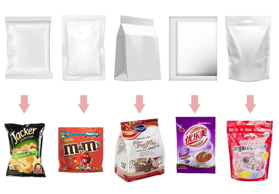 เครื่องบรรจุเม็ดอัตโนมัติแนวตั้งแบบพรีเมด Stand Up Doypack Weight