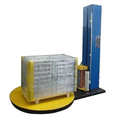 8HP เครื่องบรรจุกล่องอัตโนมัติม้วนม้วนฟิล์ม LLDPE เครื่องพันพาเลท