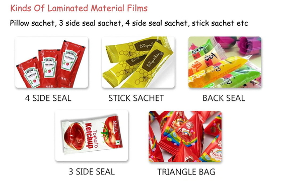 เครื่องบรรจุอาหารอัตโนมัติขนาดใหญ่วางเครื่องบรรจุของเหลวแนวตั้ง