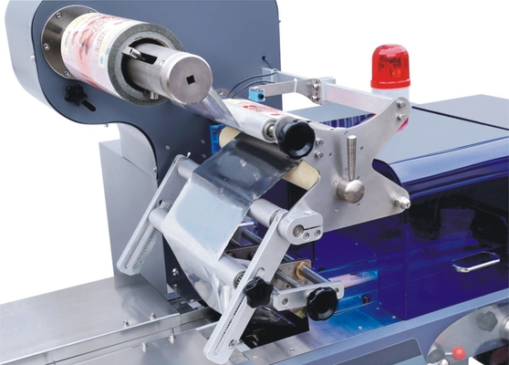เครื่องบรรจุอาหารอัตโนมัติแนวนอนเครื่องบรรจุภัณฑ์ขนมเค้กบิสกิต