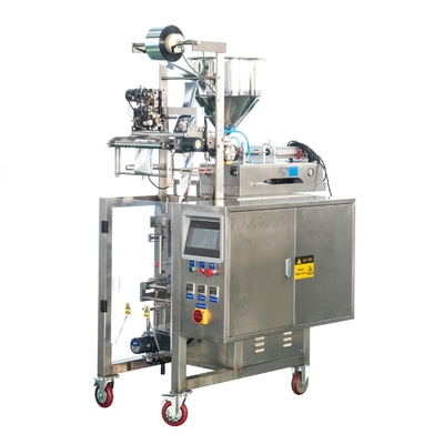 เครื่องบรรจุของเหลวแนวตั้งแบบปริมาตรอัตโนมัติ PLC Flow Sachet Sauce Small Size